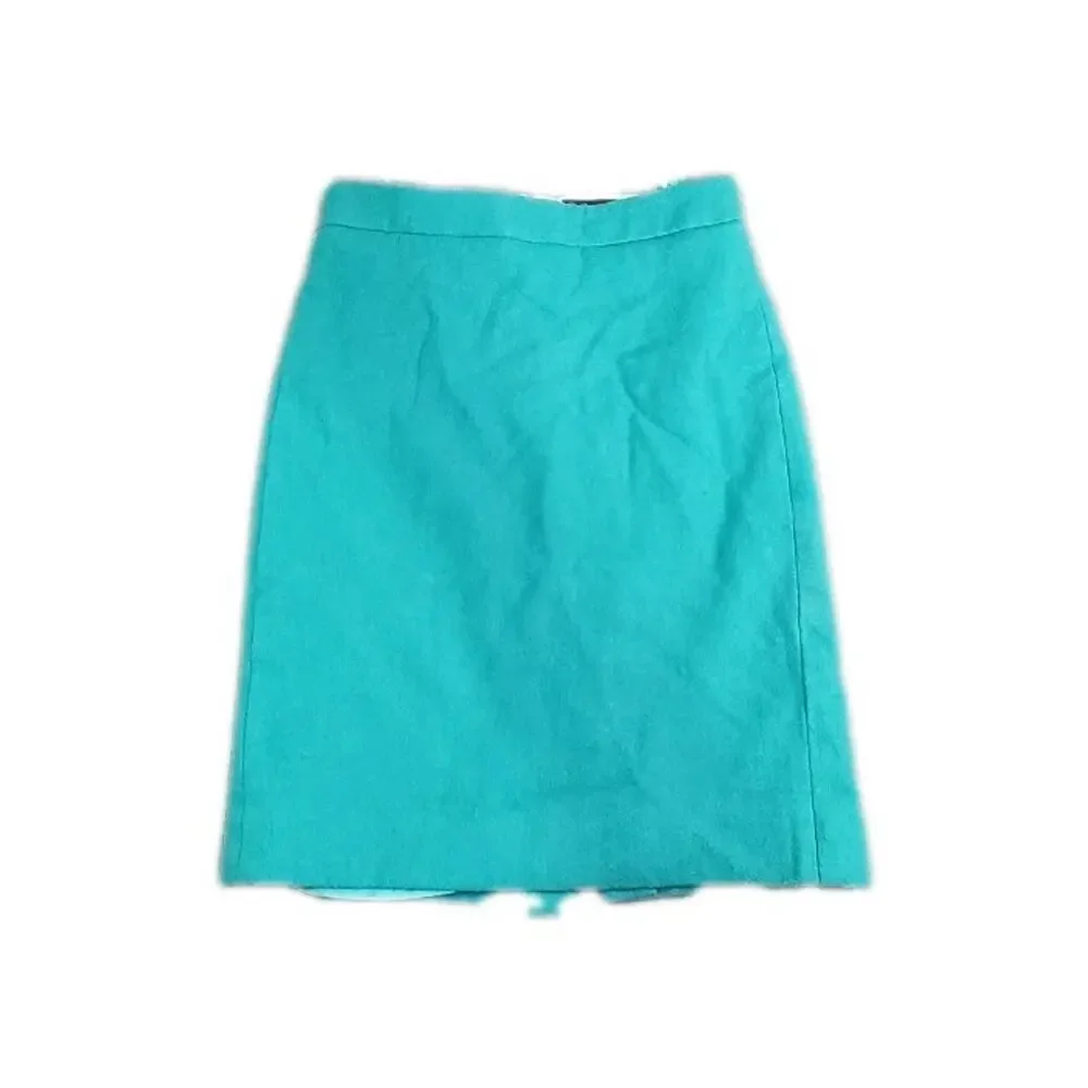 J.Crew Women's Size 2 Wool Blend Green Straight Pencil Skirt C25